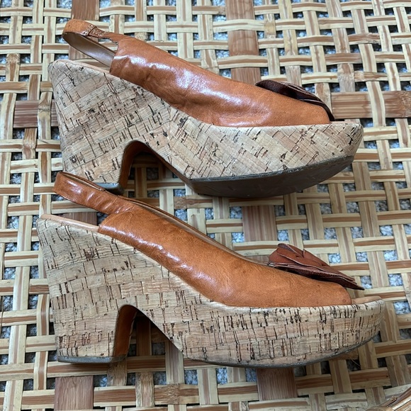 Kork-Ease Peep Toe Slingback Platform Sandals - Picture 8 of 11